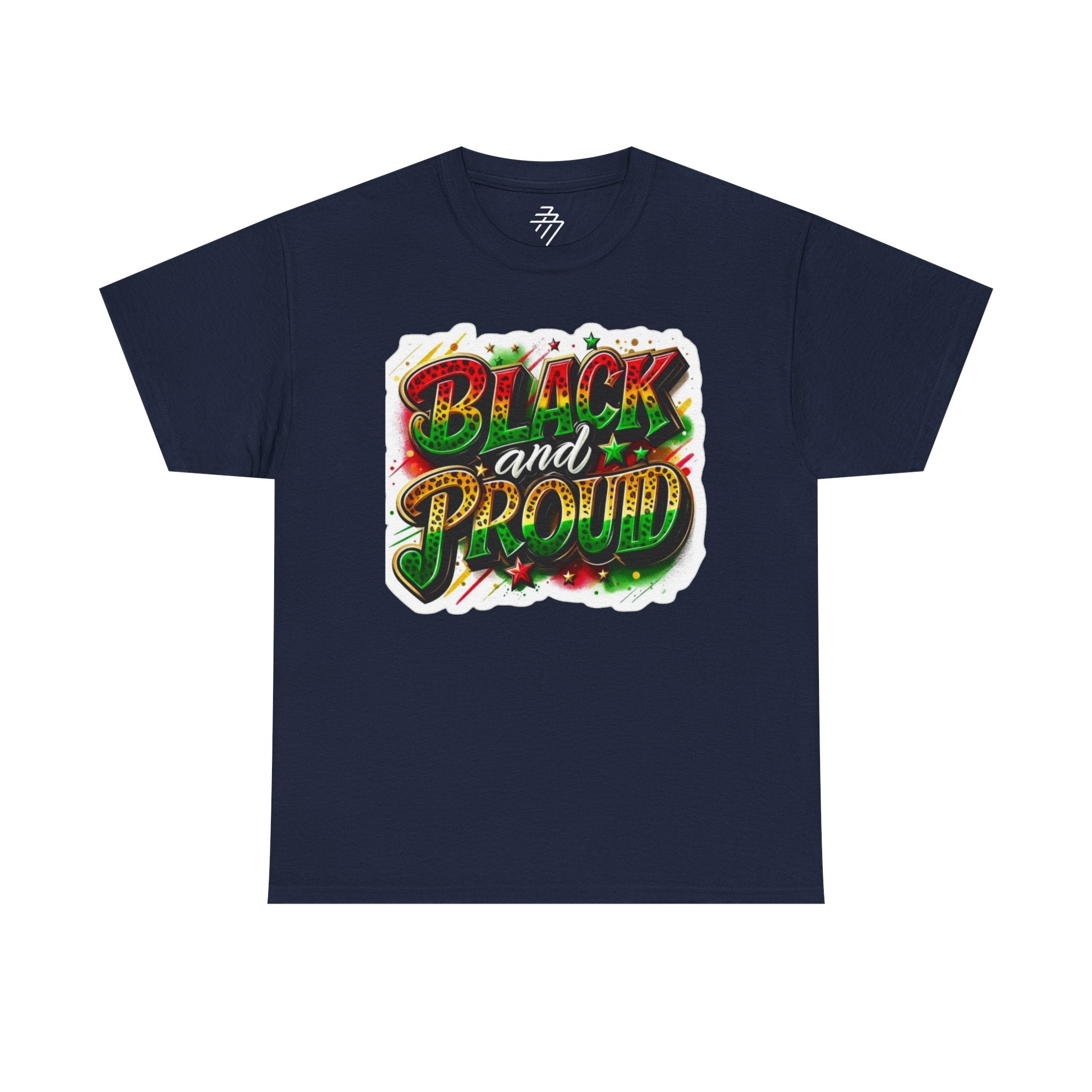 "Black and Proud" Bold Graffiti Pride Tee