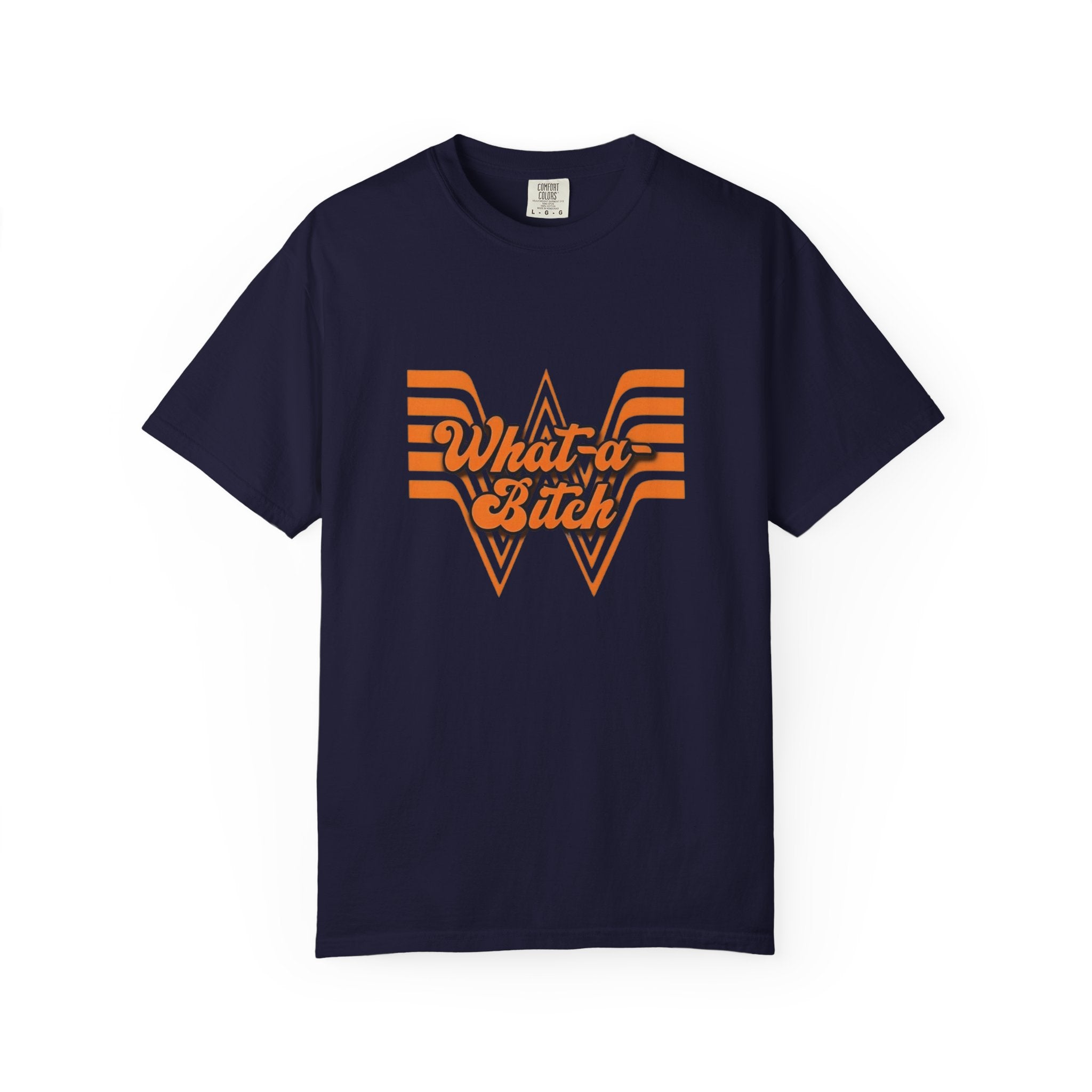 Retro Orange 'What a bitch' Graphic T-Shirt