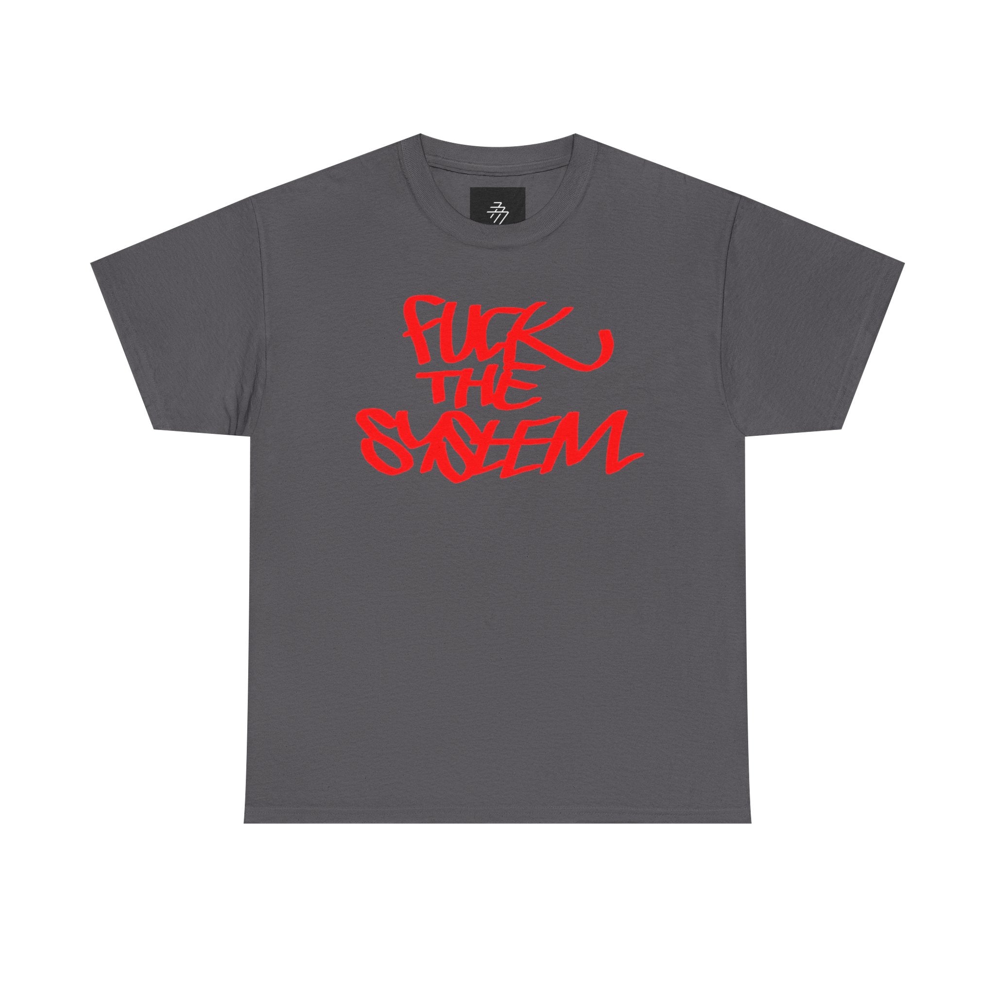 Fuck the System T-Shirt | Red Graffiti Protest Tee