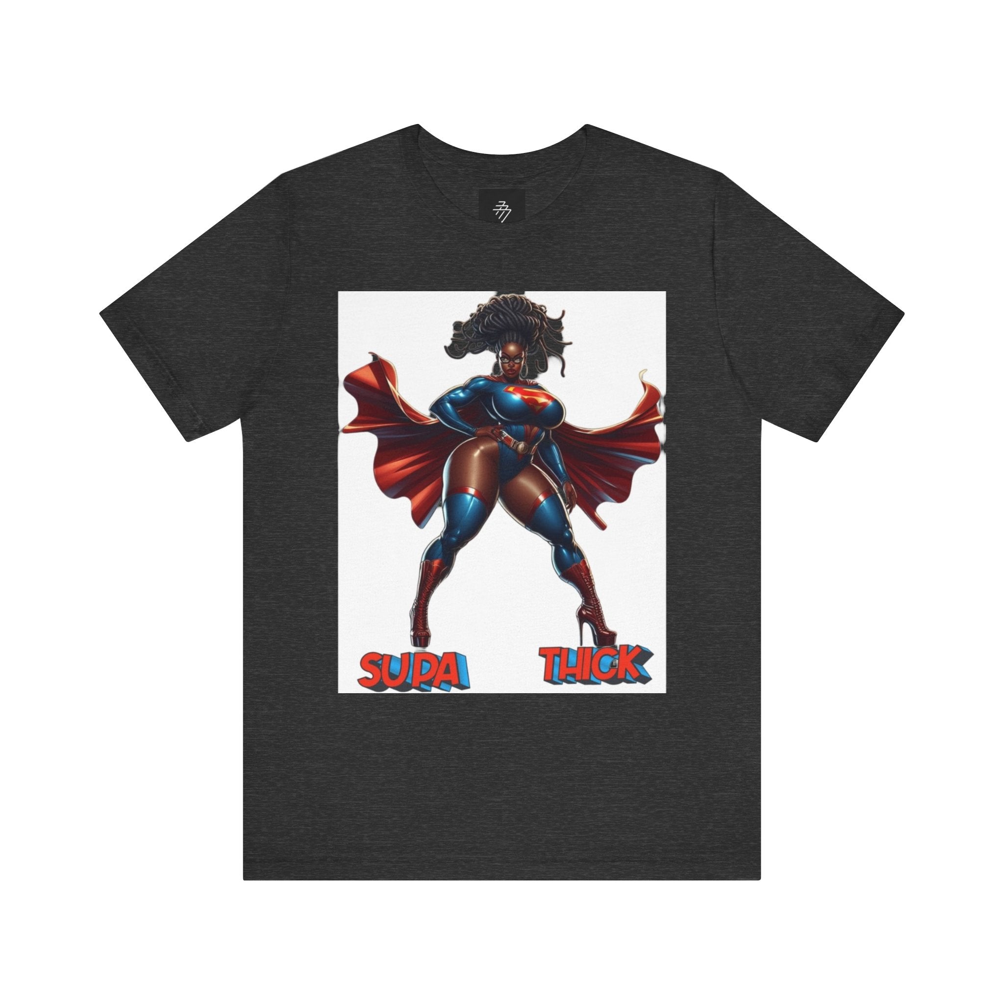 Supa Thick Superhero Tee — Empowering Curvy Comic-Inspired T-Shirt
