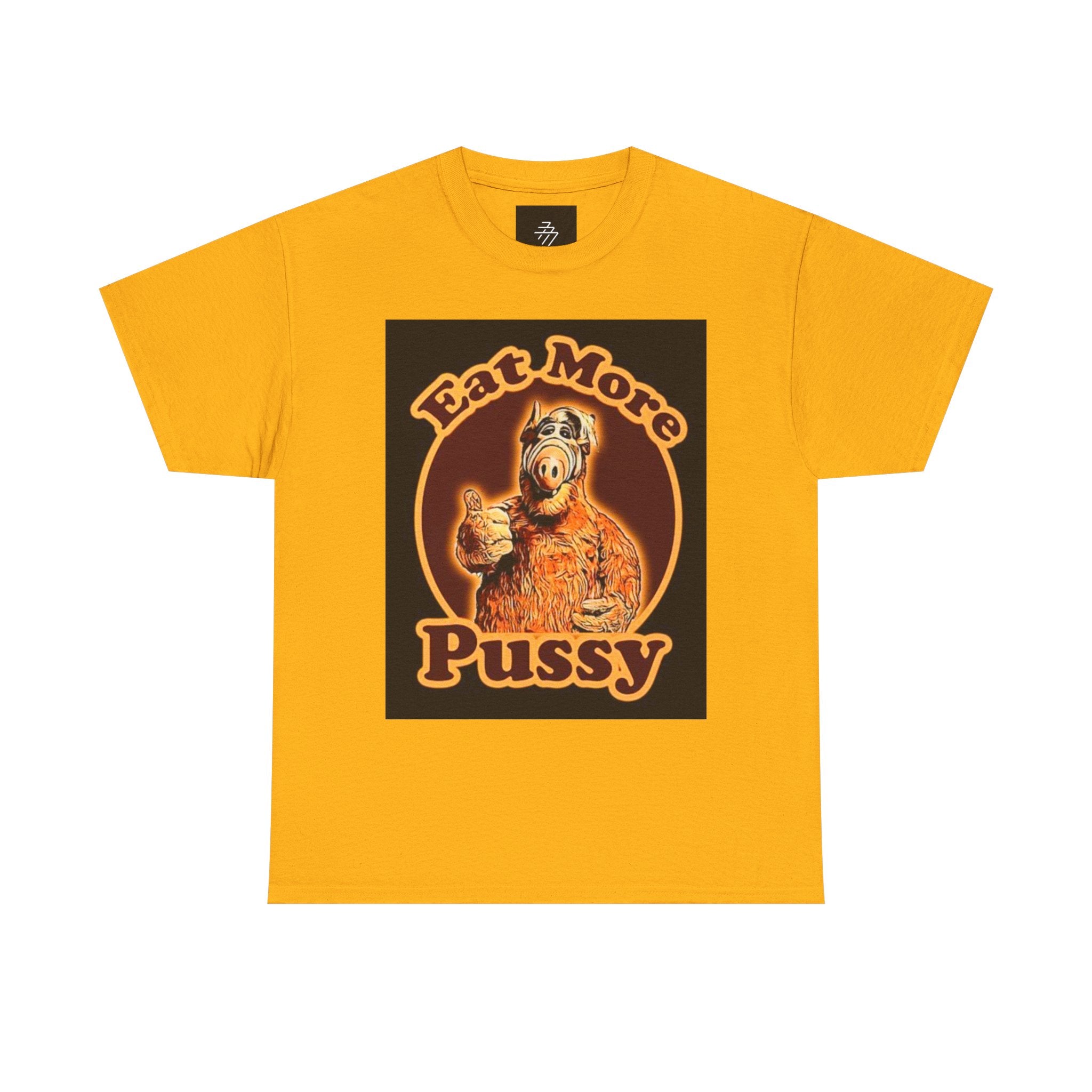 Graphic Tee — Retro 'Eat More Pussy' Parody Shirt