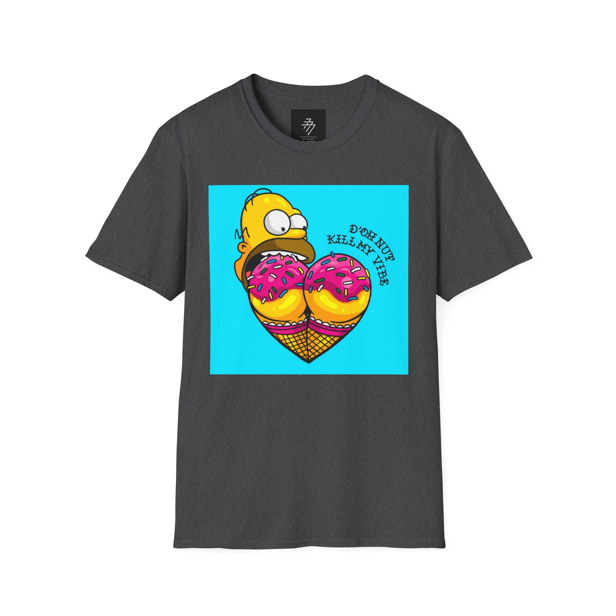 Donut Kill My Vibe T-Shirt | Cartoon Donut Heart Graphic Tee