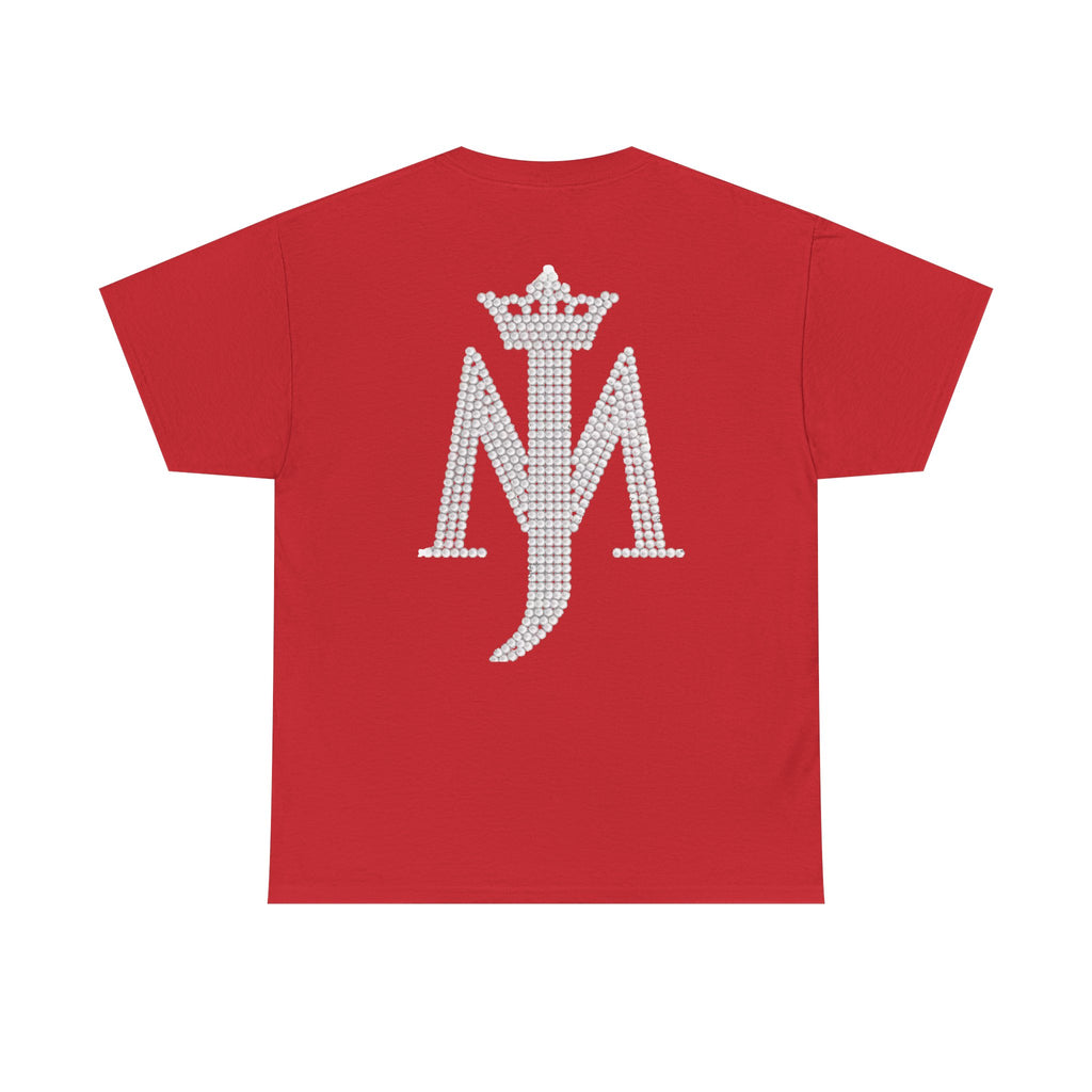 King Michael Jackson Graphic Tee — MJ Crowned Portrait & Rhinestone Monogram Back