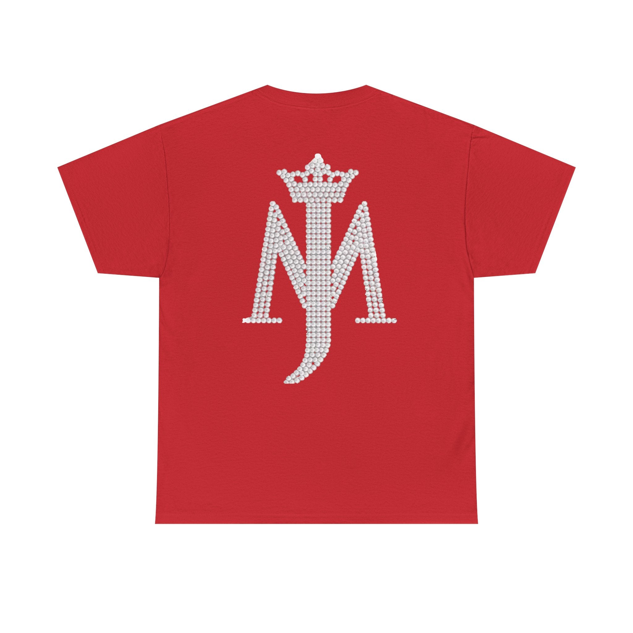 King Michael Jackson Graphic Tee — MJ Crowned Portrait & Rhinestone Monogram Back