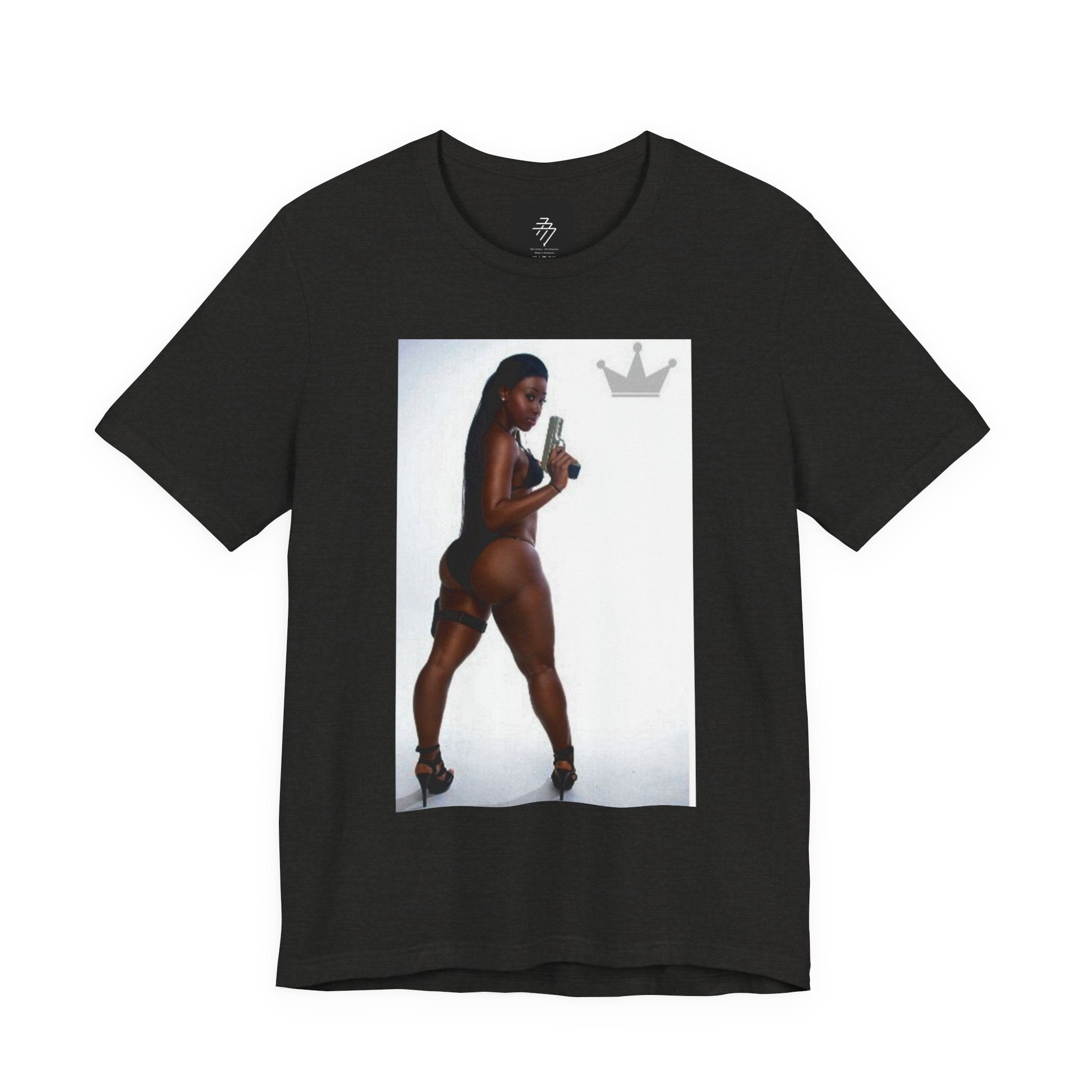 Bareback Pose with Crown graphic Tee | Photo Print T-Shirt