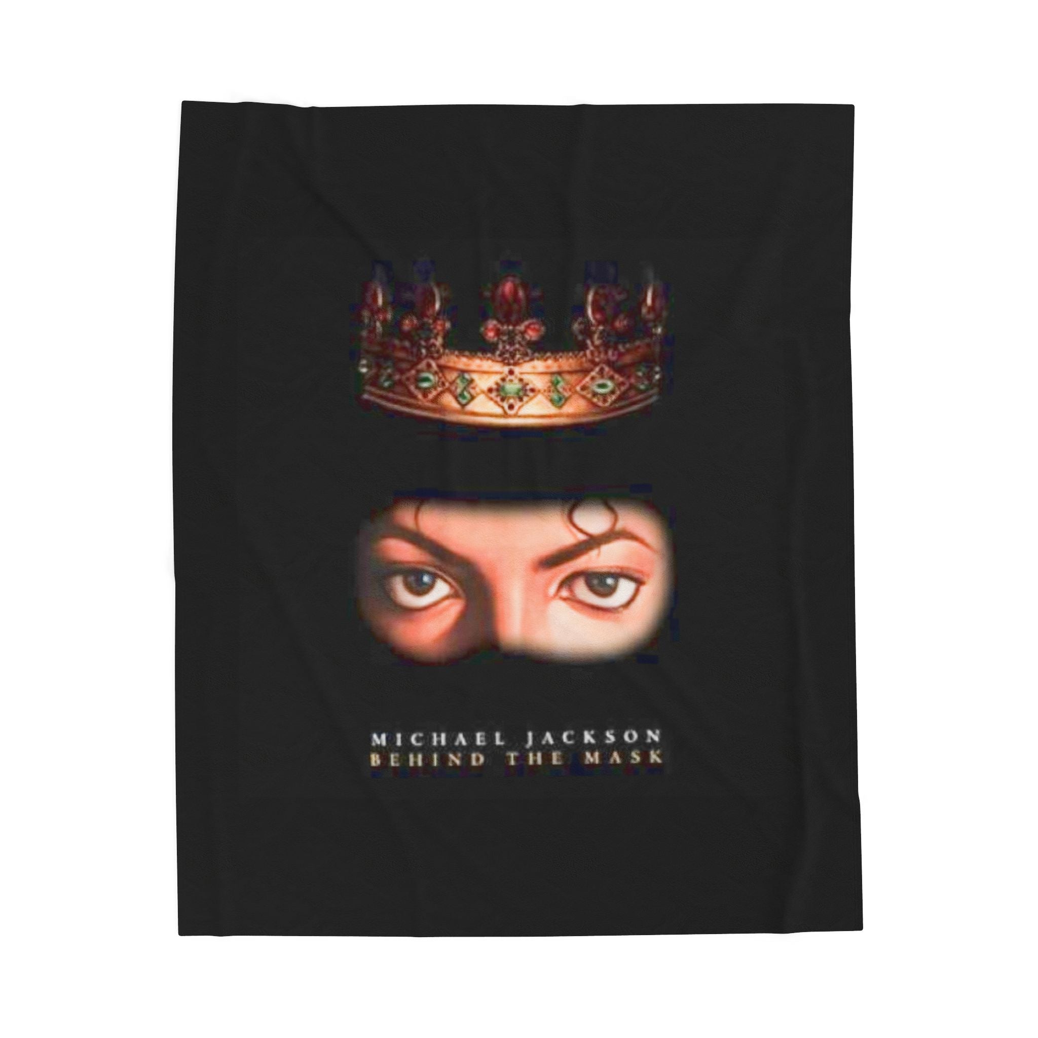 Crowned Eyes Portrait Blanket | Velveteen Plush Blanket