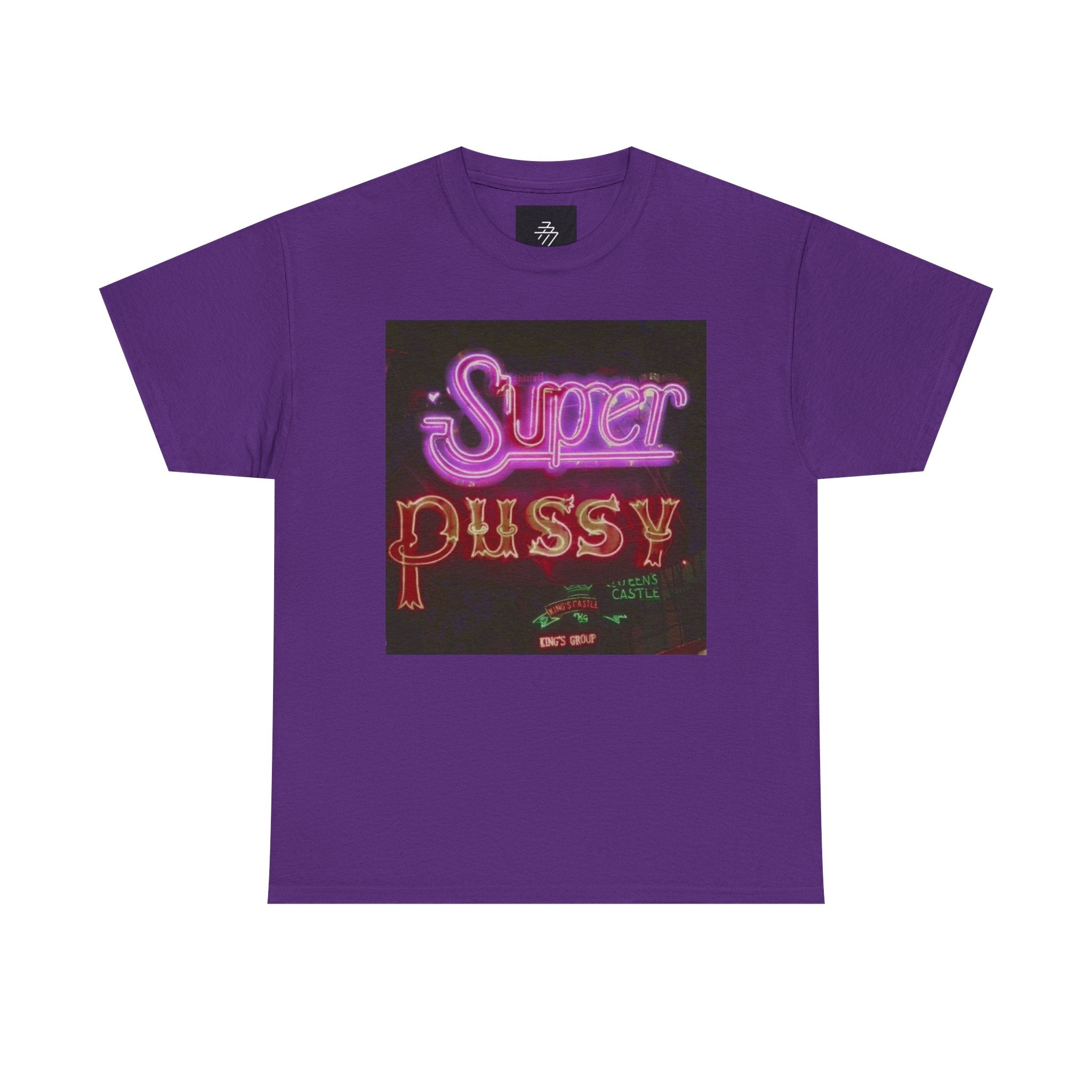 T-Shirt — 'Super Pussy' Neon Sign Graphic Tee