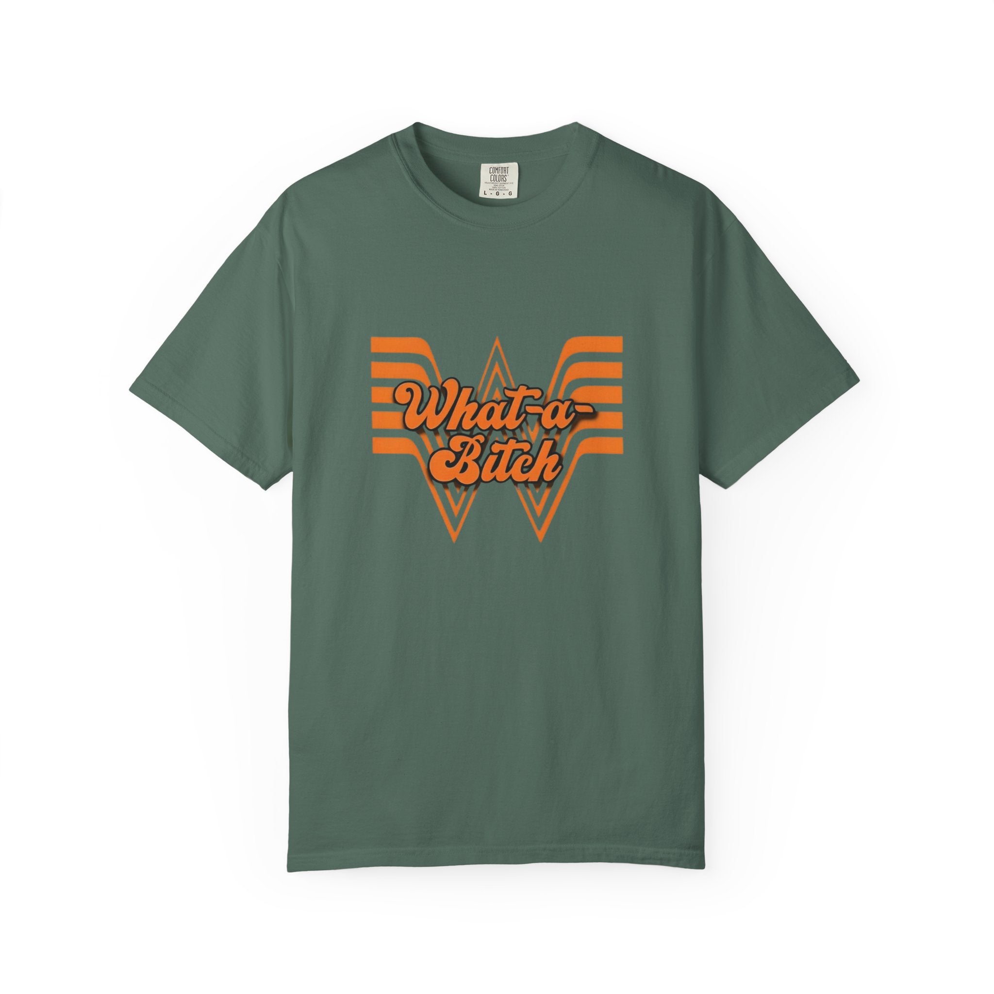 Retro Orange 'What a bitch' Graphic T-Shirt