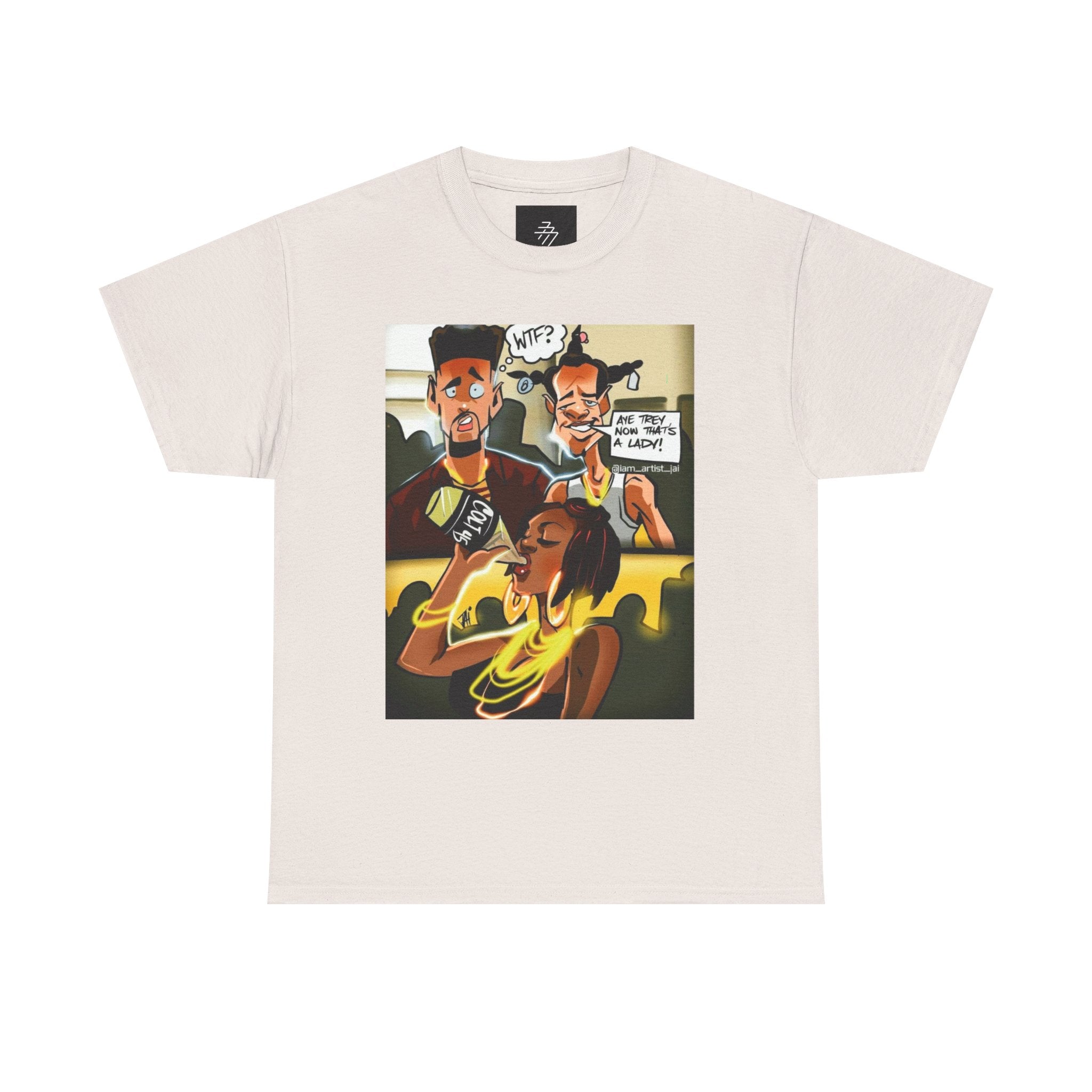 Bar Scene Illustration Tee | Cartoon Nightclub Drinkers, Retro Pop Art