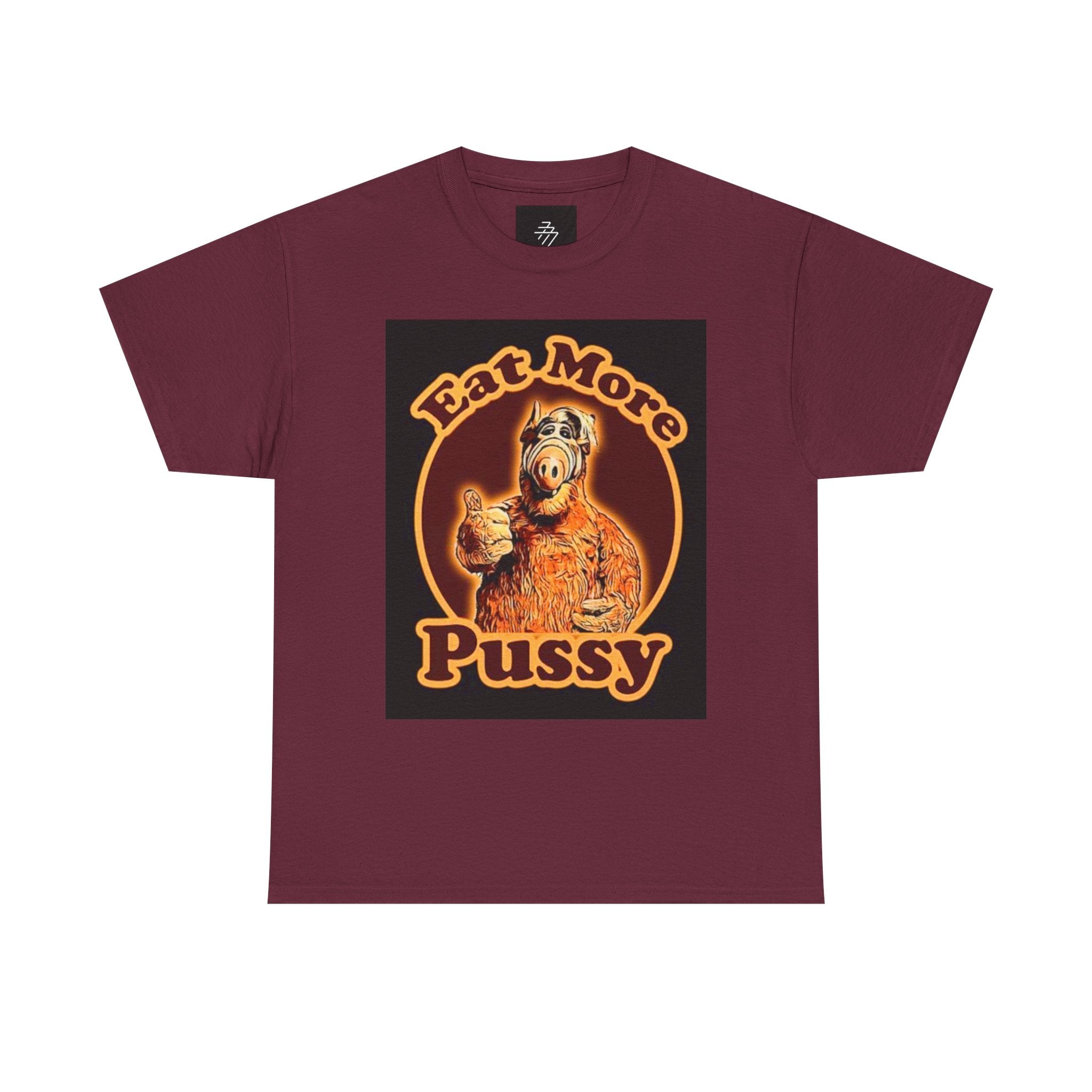 Graphic Tee — Retro 'Eat More Pussy' Parody Shirt