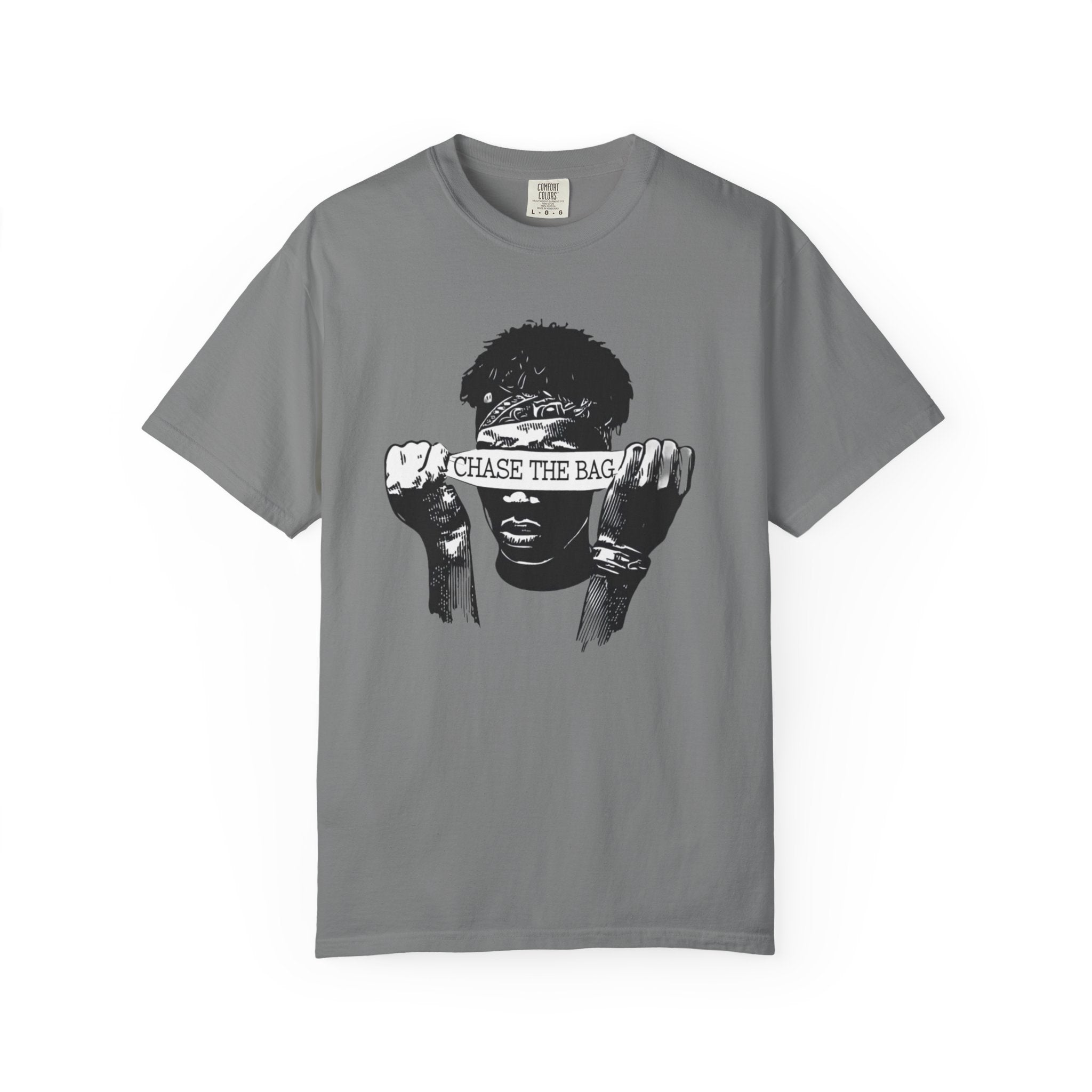 Chase The Bag graphic T-shirt | money slogan shirt, streetwear tee
