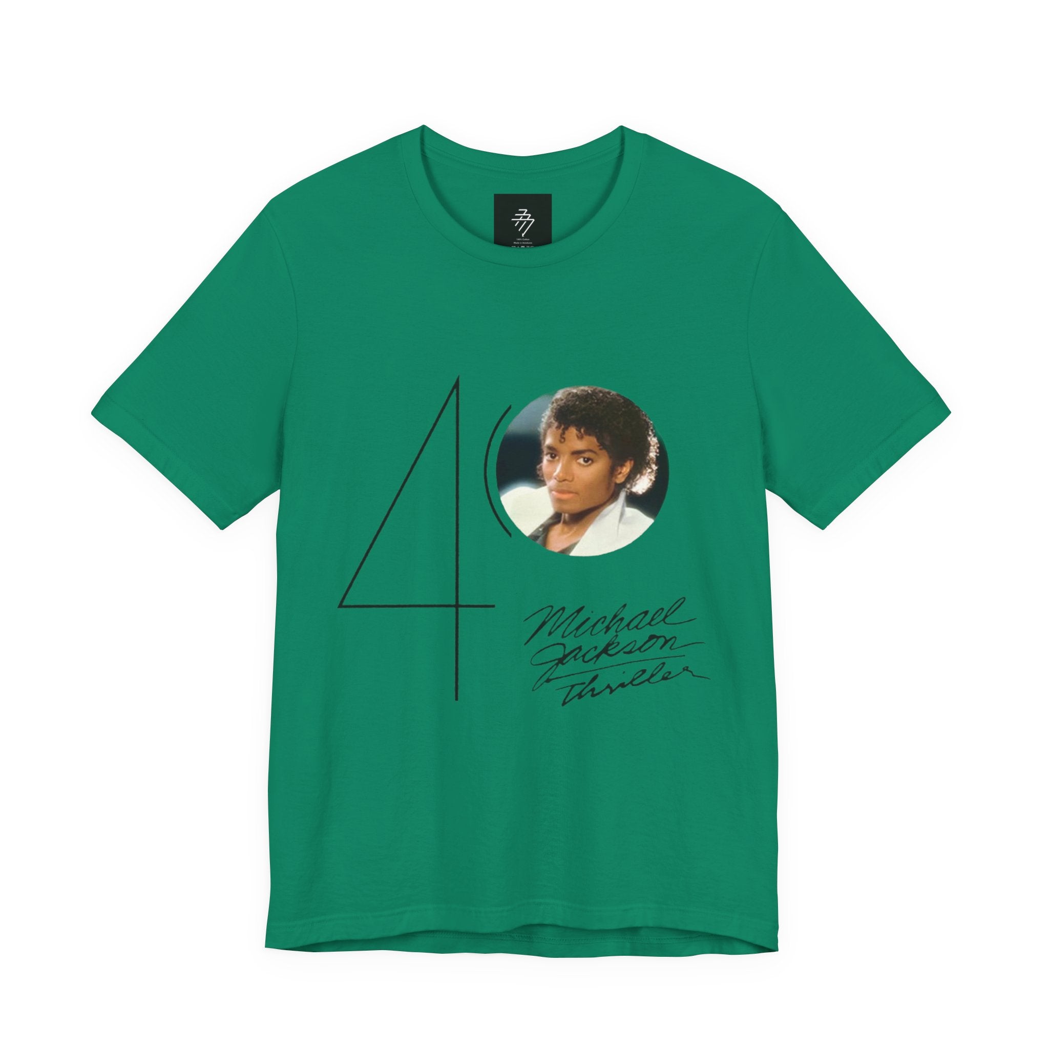 40 Thriller Album Photo Tee | Back Grammy Trophy Graphic