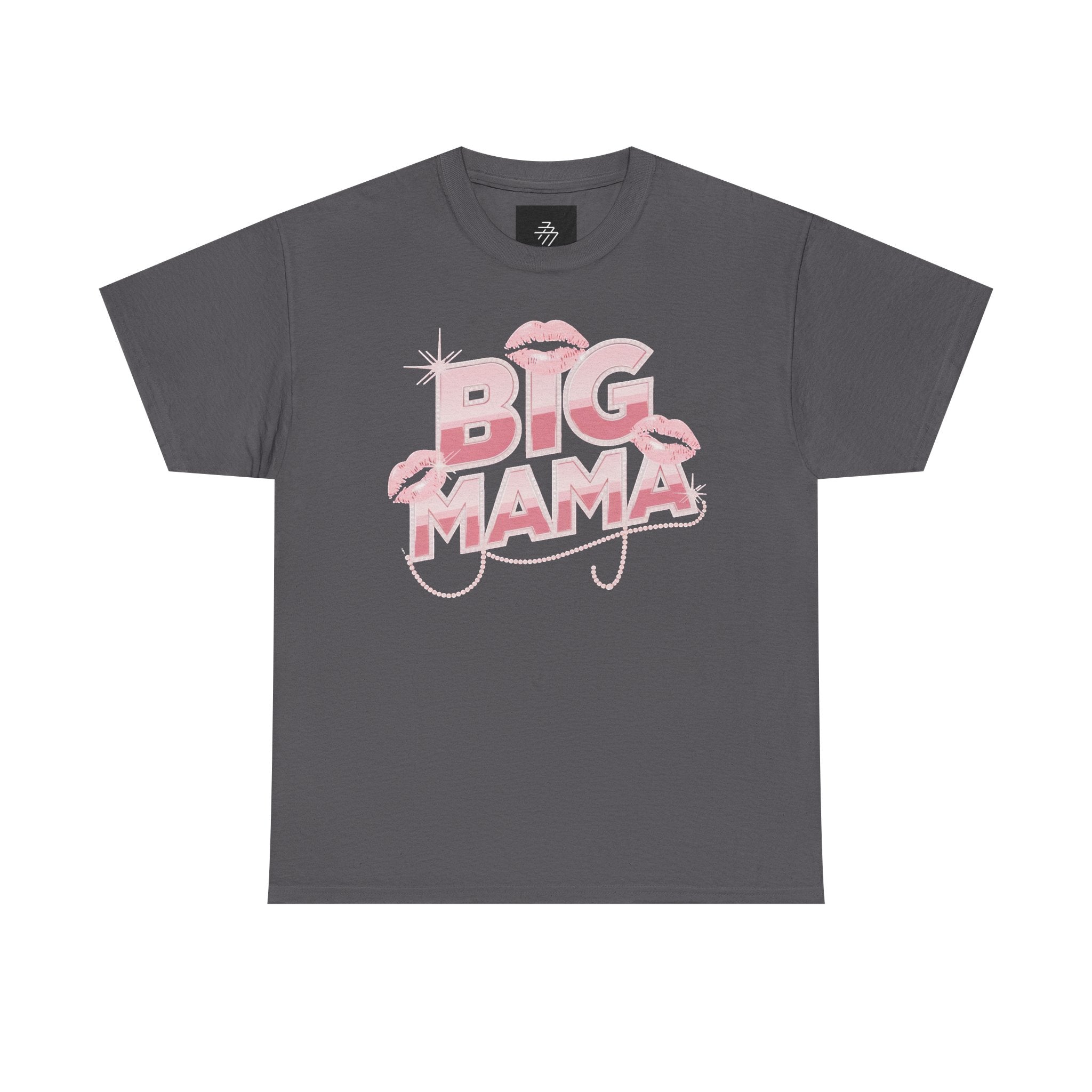 Big Mama Kiss Tee — Retro Pink Lip Graphic T‑Shirt for Moms