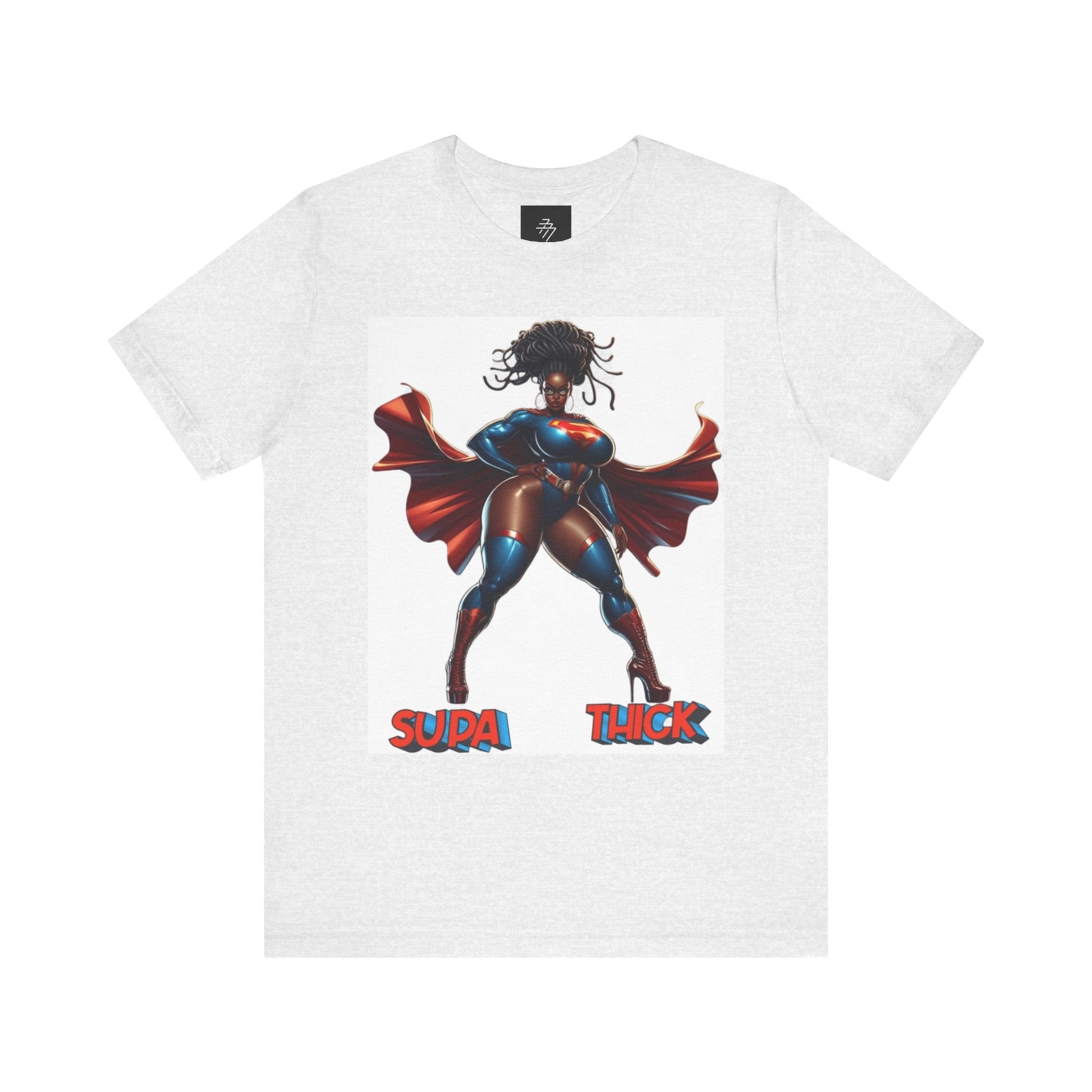 Supa Thick Superhero Tee — Empowering Curvy Comic-Inspired T-Shirt