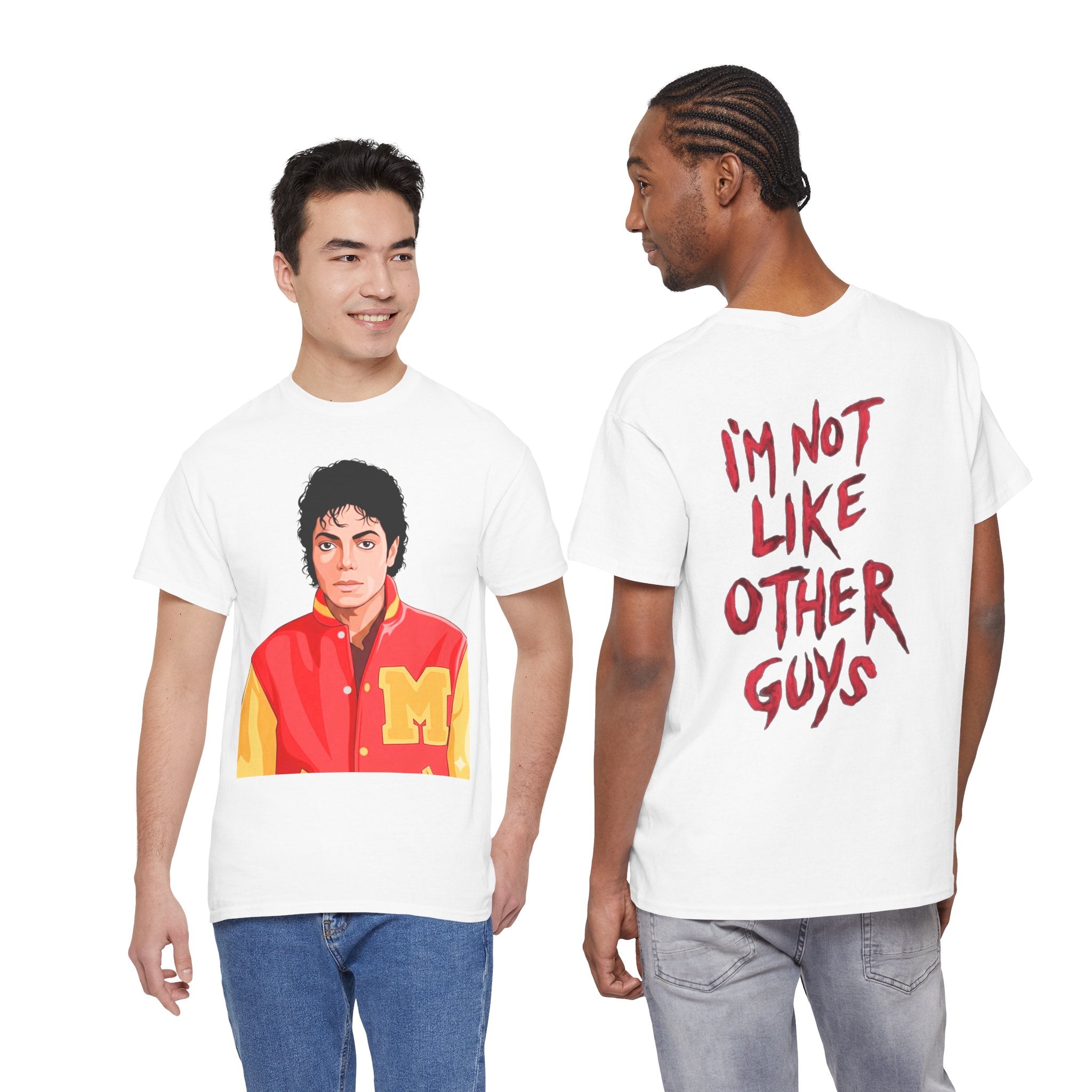 Michael Jackson Retro Letterman Portrait with “I’m Not Like Other Guys”