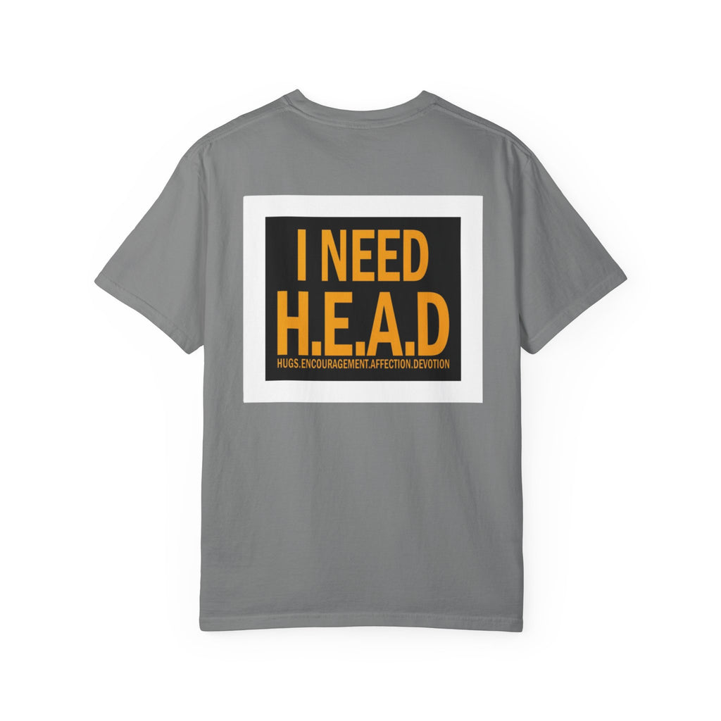 I Need H.E.A.D. graphic tee | Retro woman profile illustration T-shirt