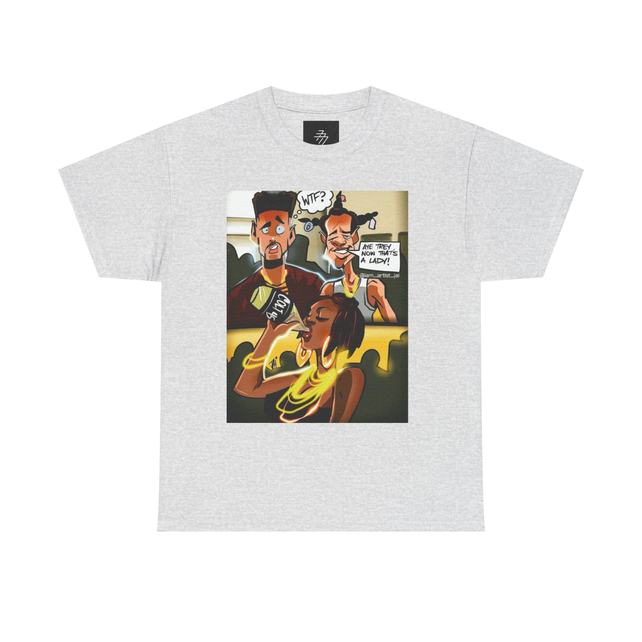 Bar Scene Illustration Tee | Cartoon Nightclub Drinkers, Retro Pop Art